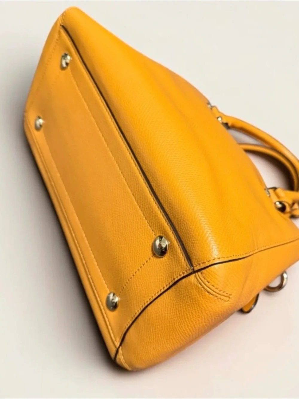 Coach Crossgrain Leather Satchel Caryall top handdle Crossbody Bag